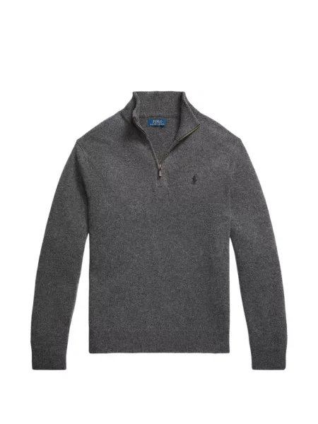 Tricou polo Polo Ralph Lauren cu glugă cu blană cu broderie roșu