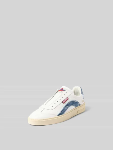 Sneakersy z obszyciem w kontrastowym kolorze z denimu Dsquared2