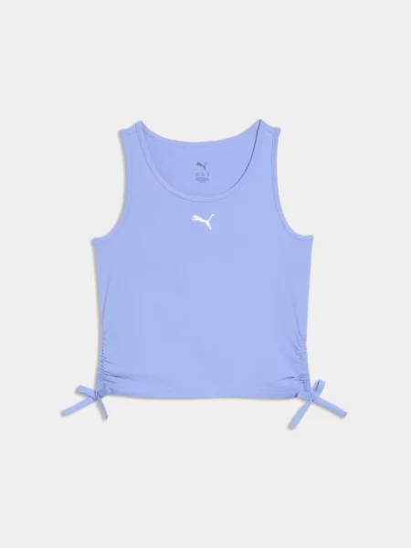 Дитяча Спортивна майка PUMA Ess Slim Knotted Tank комбінований верх фіолетовий