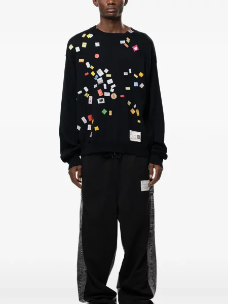 Pulover Maison Mihara Yasuhiro tricotate negru