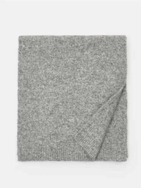 Шарф з домішкою вовни середньо-сірий сірий