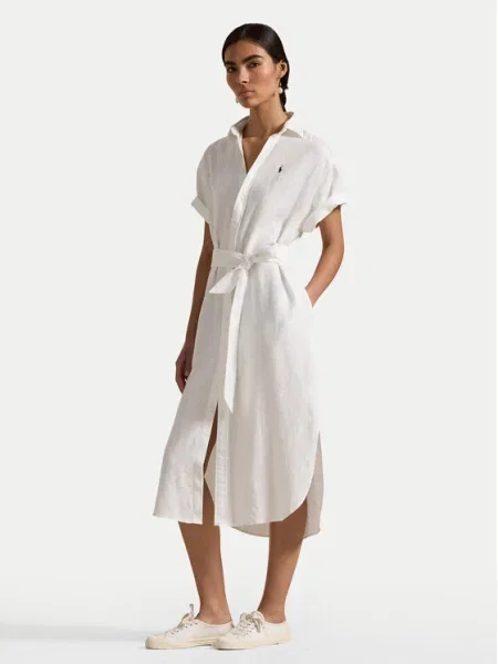 Polo Ralph Lauren Rochie tip cămașă alb