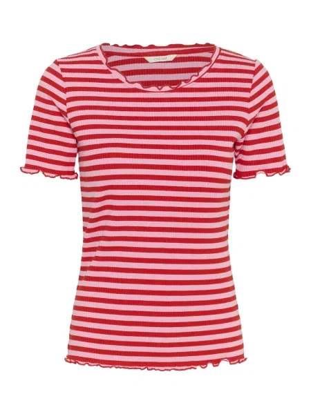 Cream Tricou CRRibba / eozină roz