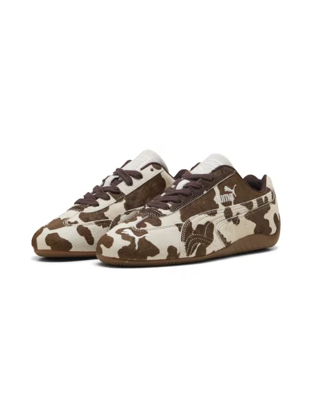 PUMA sneakersy Speedcat z nadrukiem w krowie łatki Buty Chocolate Brązowy/Gum brązowe