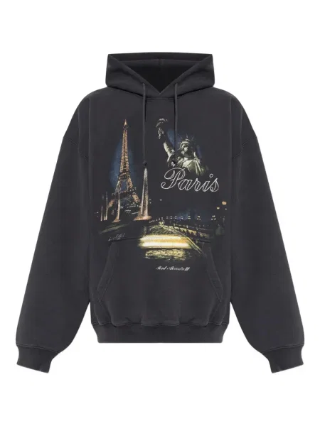 Hanorac cu glugă Vetements cu imagine negru
