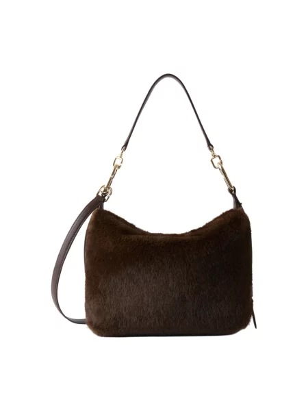Furla torebka crossbody Tonie Mini Hobo brązowa