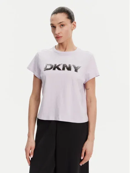 DKNY Majica Regular Fit vijolična