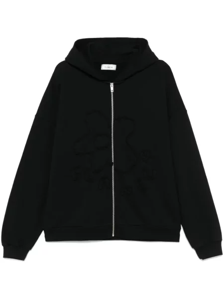 Hoodie Flâneur μπαλωμένο μαύρο