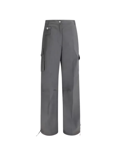 Pantaloni cargo Ganni gri