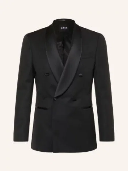 Boss Marynarka Smokingowa Huge Slim Fit schwarz czarna