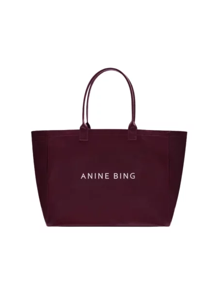 Shopperka Anine Bing płócienna czerwona