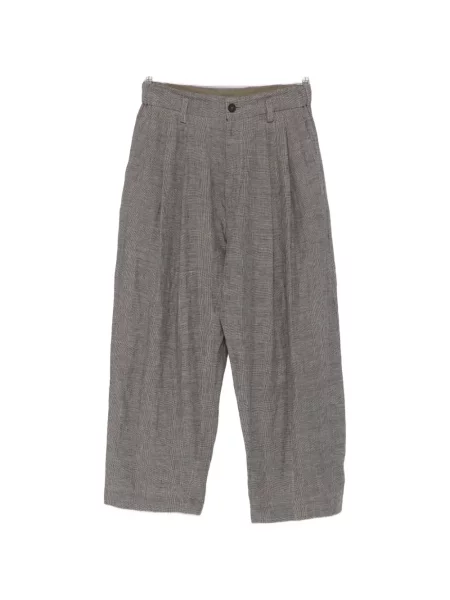 Pantaloni Ziggy Chen în carouri gri