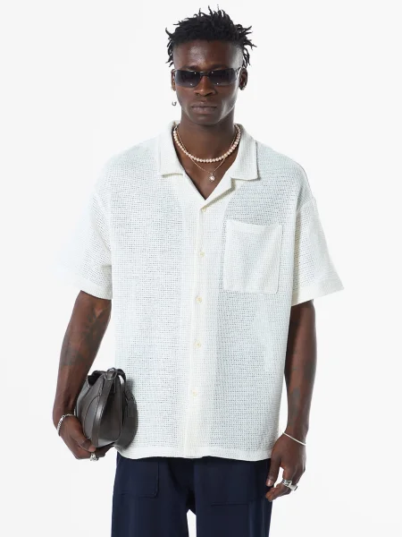 VAMOS CLO Cămașă Thrift / murdar alb