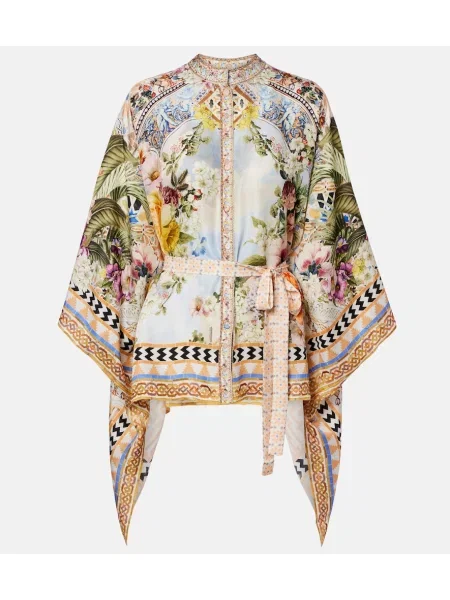 Bluză de mătase Camilla de mătase cu imagine