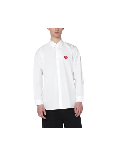 Koszula Comme Des Garcons w serca biała