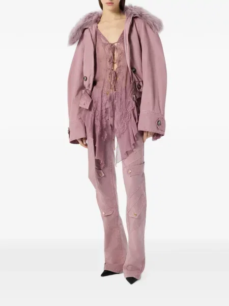 Cu centură pantaloni cargo Blumarine roz