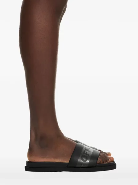 Sandale Off-white cu autograf alb