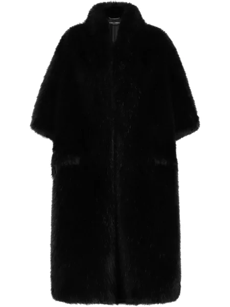 Palton de blană Dolce & Gabbana negru