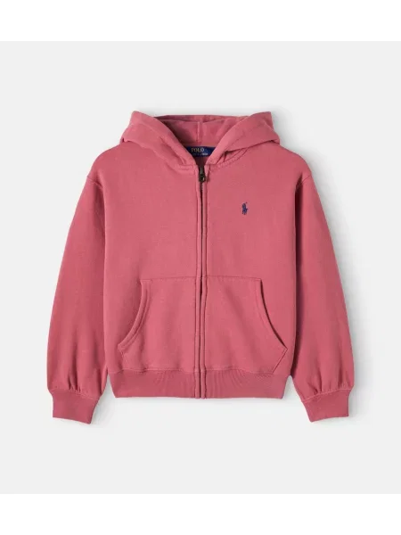 Gyerek kapucnis melegítő felső Polo Ralph Lauren rózsaszín