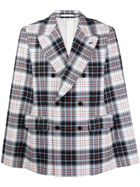 Sacou Comme Des Garcons Homme Plus de lână în carouri negru