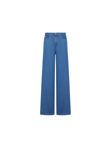 Lniane jeansy Lois niebieskie