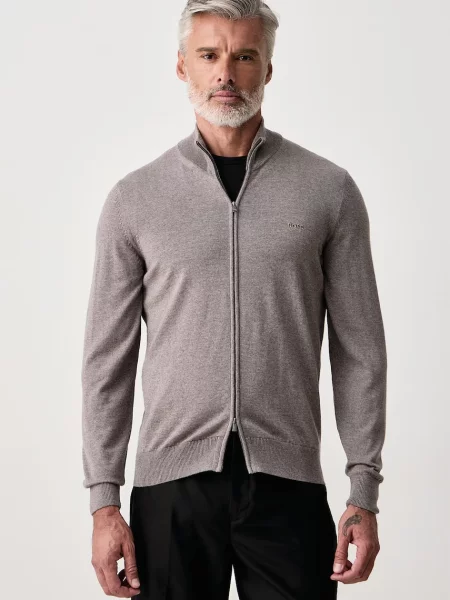 BOSS cardigan pentru bărbați din lână H-Balonso-L maro