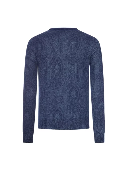 Sweter Etro wełniany niebieski