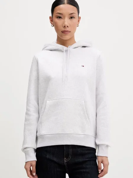 Tommy Jeans ženska dukserica s pamukom siva