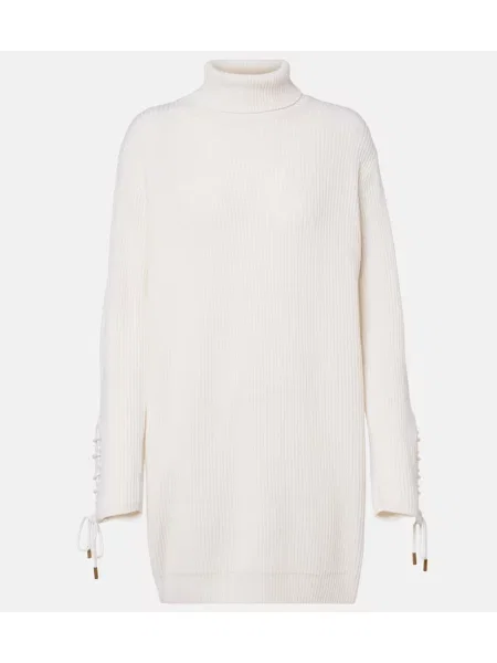 Volnena obleka Max Mara bela