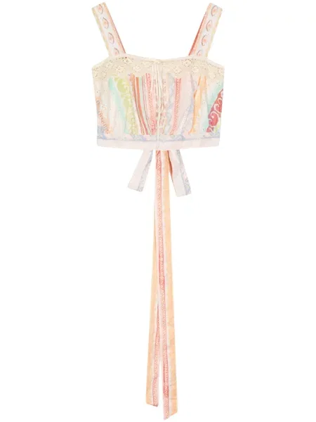 Top Hayley Menzies koronkowy różowy