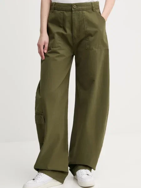 Alpha Industries spodnie Field Pant szerokie high waist zielony