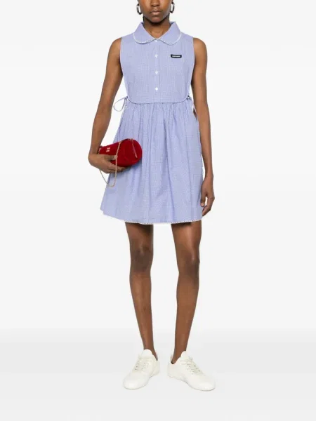 Gulerat rochie Miu Miu de costum albastru