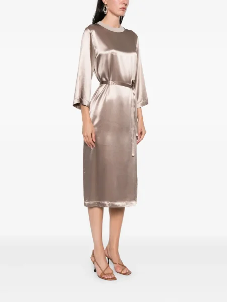 Rochie midi Peserico din satin până la genunchi de costum