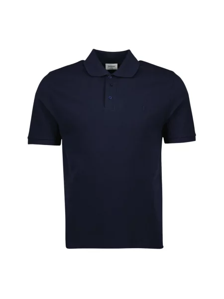 Haftowana koszulka polo Saint Laurent niebieska