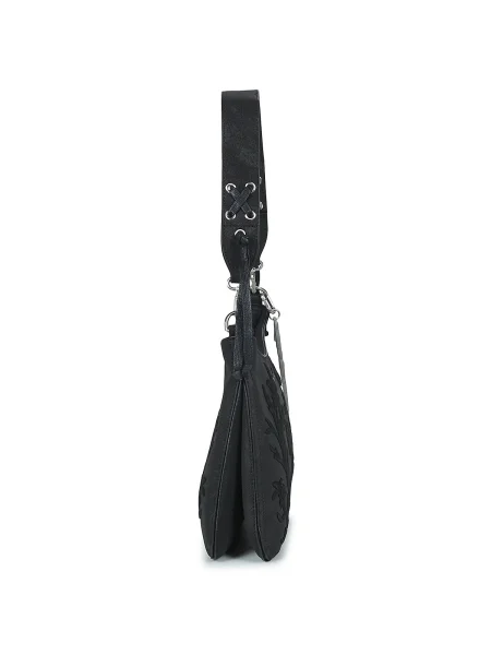 Kvetinová crossbody kabelka Desigual čierna