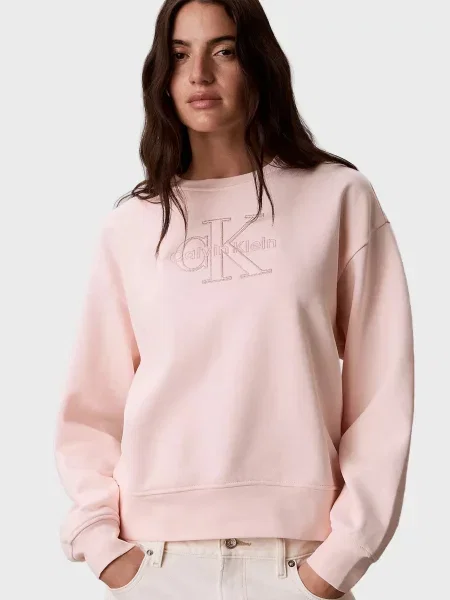 Дитячий світшот Calvin Klein Jeans рожевий