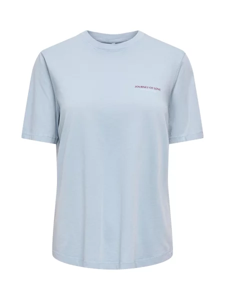 ONLY Tricou ONLLUCY MONJA albastru pastel / mov mură / burgundy roșu