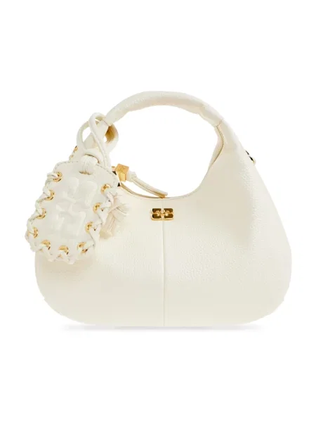 GANNI Hobo Mini torebka crossbody z imitacji skóry biała