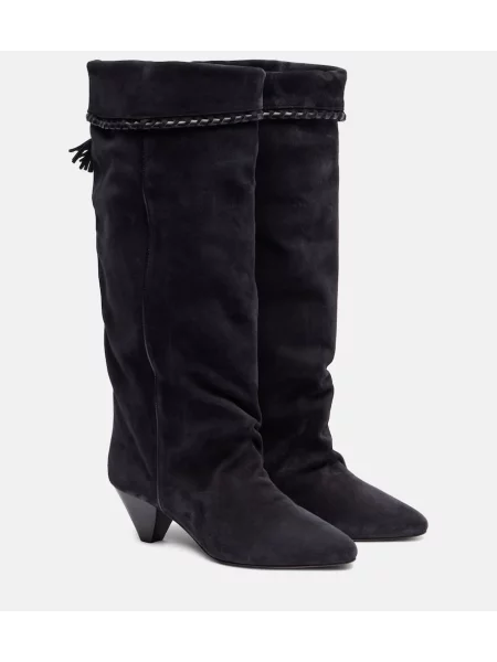 Botine Isabel Marant din piele de căprioară negru