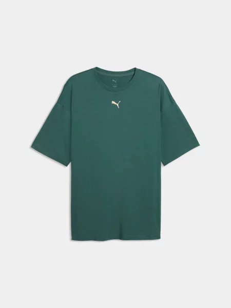 Спортивна футболка PUMA M Crew Oversized Tee комбінований верх зелений