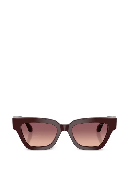 Ochelari de soare Giorgio Armani cu imprimeu geometric cu autograf maro