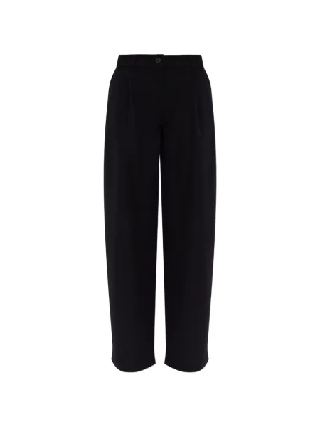 Pantaloni Samsøe Samsøe plisate negru