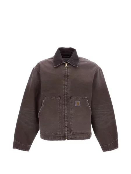 Gulerat geacă Carhartt Wip de catifea cord zdrențuiți maro