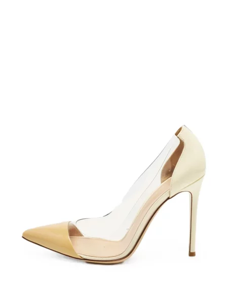 Pantofi cu toc Gianvito Rossi din piele de lac alb