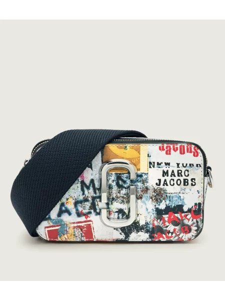 Marc Jacobs De piele geantă poștaș The Pop Americana Snapshot alb