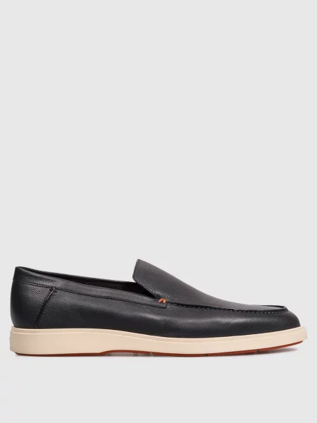 Шкіряні лофери Santoni сині