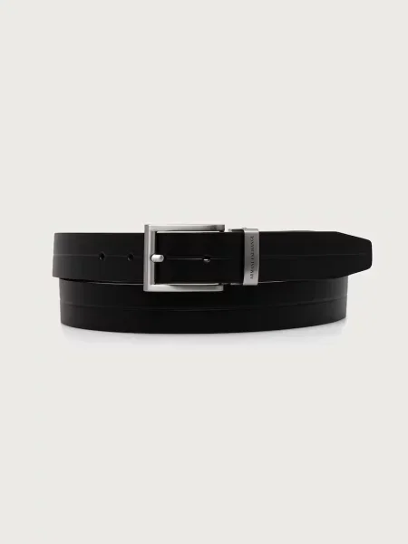 Armani Exchange curea pentru bărbați din piele negru