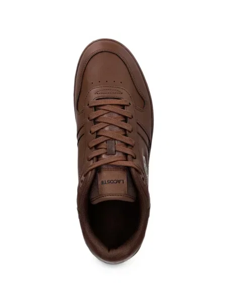 Bőr sneaker Lacoste autogrammal barna