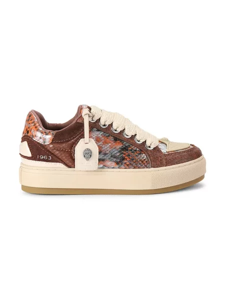 Kurt Geiger London Southbank Tag sneakers pentru femei din piele maro