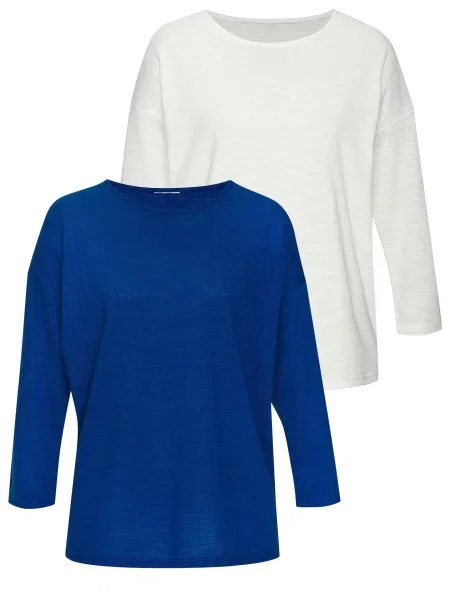 VIVANCE Tričko modrá bílá